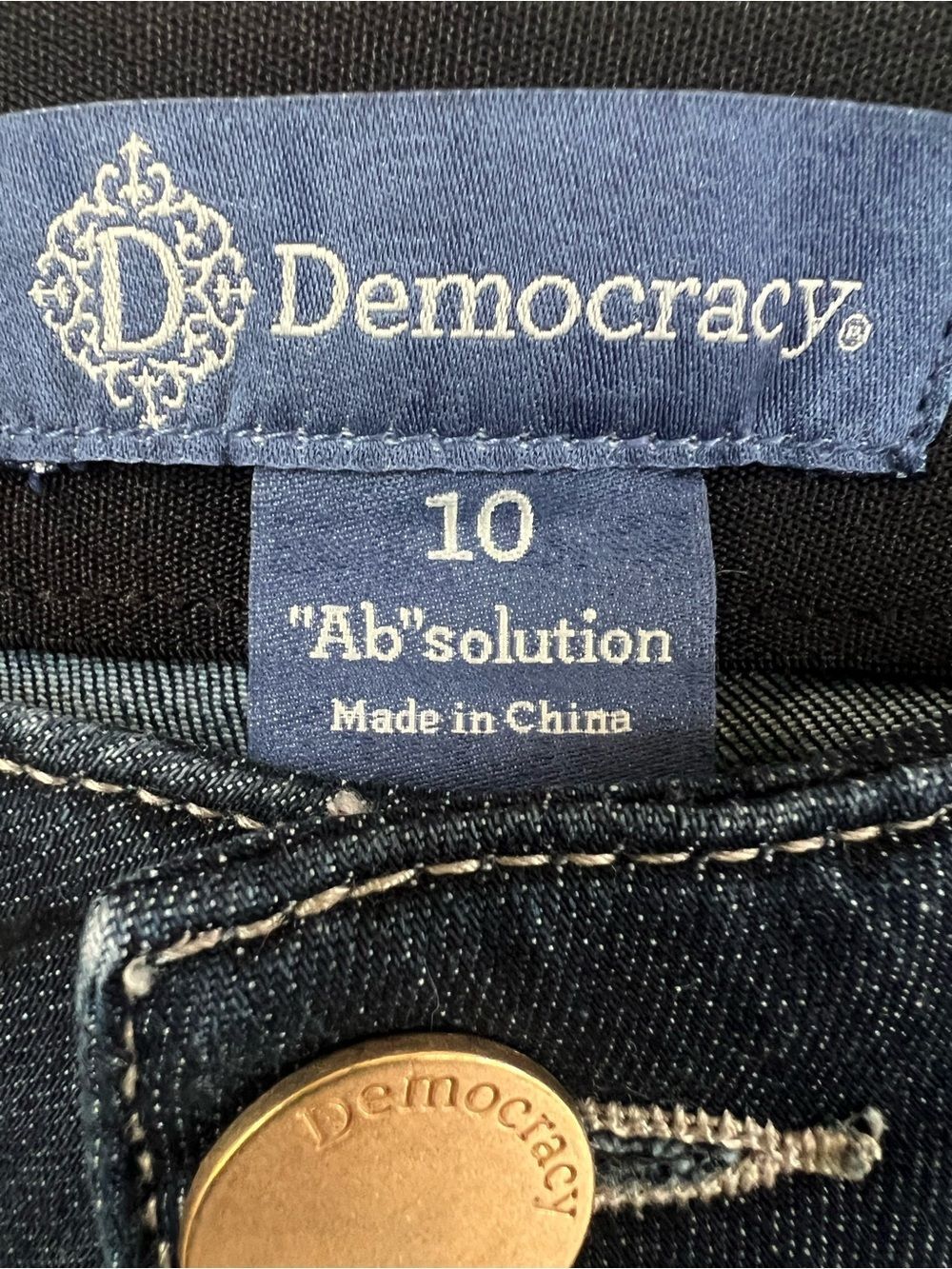 Democracy Ab Solution Dark Wash Womens Jeans - Classic Slim Fit SZ 10 - Picture 7 of 15